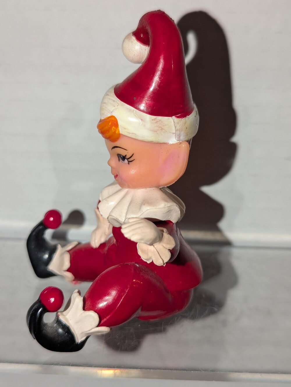 Vintage Mid Century Christmas Pixie Elf Figurine Whimsical - Picture 4 of 12